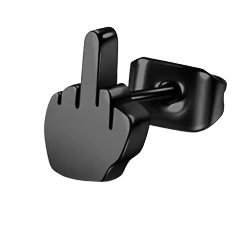 Сережки-гвоздики fuck з титанової сталі 1 шт. (2679024426)