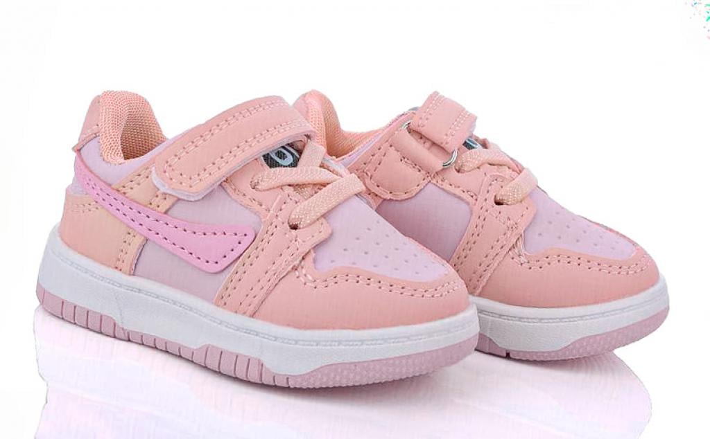 Кроссовки для девочек р. 22 Черно-розовый (09)