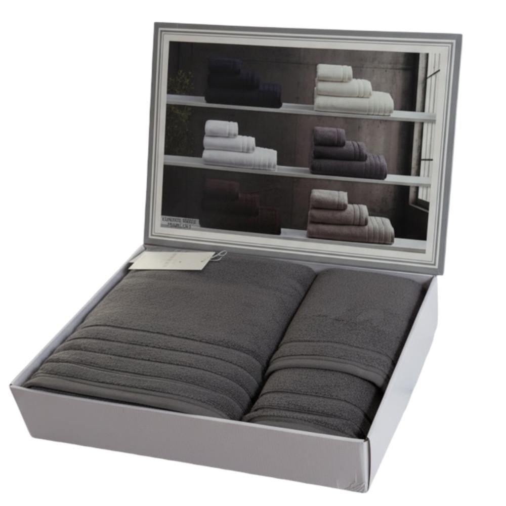 Набор полотенец Maison D'or Caresse 40x60/50x100/90x150 см микрокотон Grey (2000022283968)