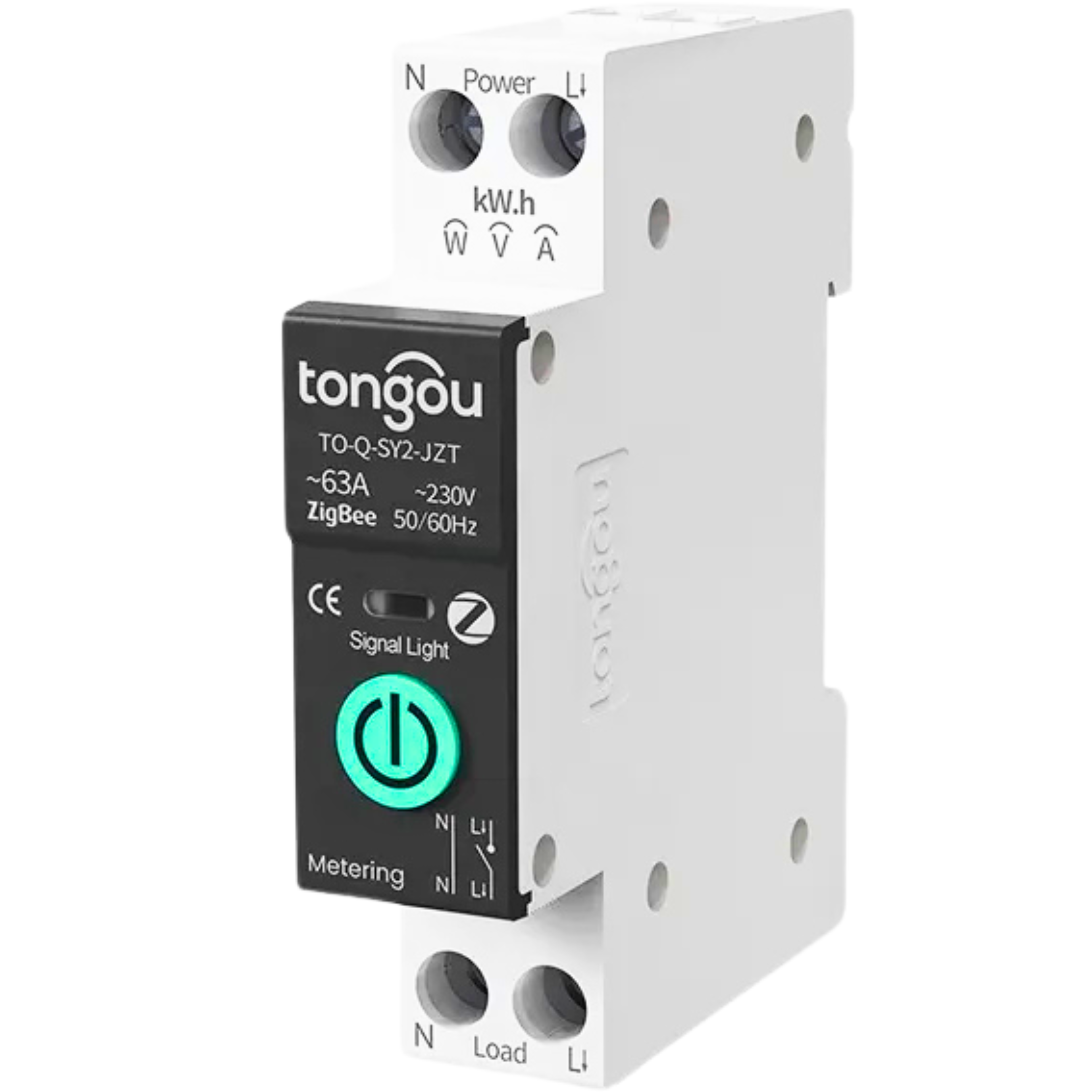 Умный автоматический выключатель ZigBee Tongou TO-Q-SY2-JZT с регулировкой тока от 1А до 63А и энергомониторингом Tuya (2505225920)