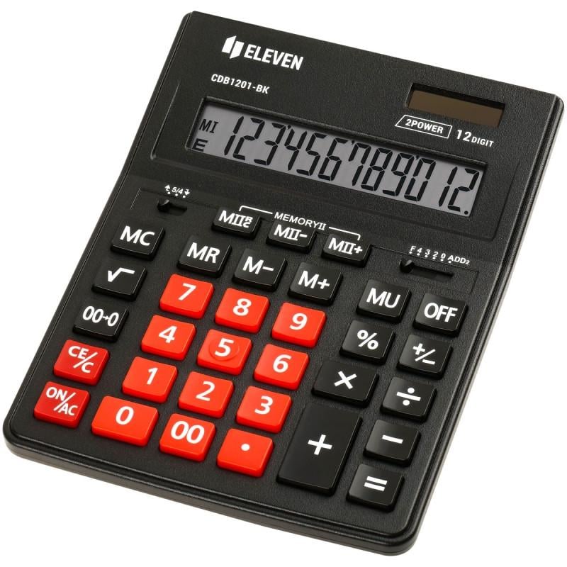 Калькулятор бухгалтерский Eleven CDB1201-BK/RD