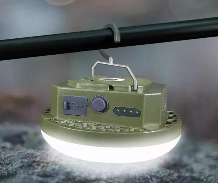 Фонарь аккумуляторный Moslighting MOS-14 с повербанком 7200 мАч белый свет Зеленый (2899652905)