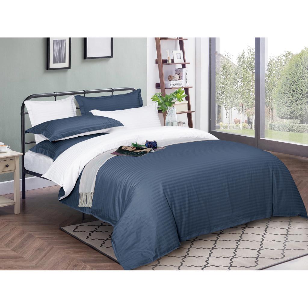 Комплект постельного белья MirSon Satin-Stripe 30-0020+30-0001 Naskirin 175х210 см двуспальный (2200005265499)