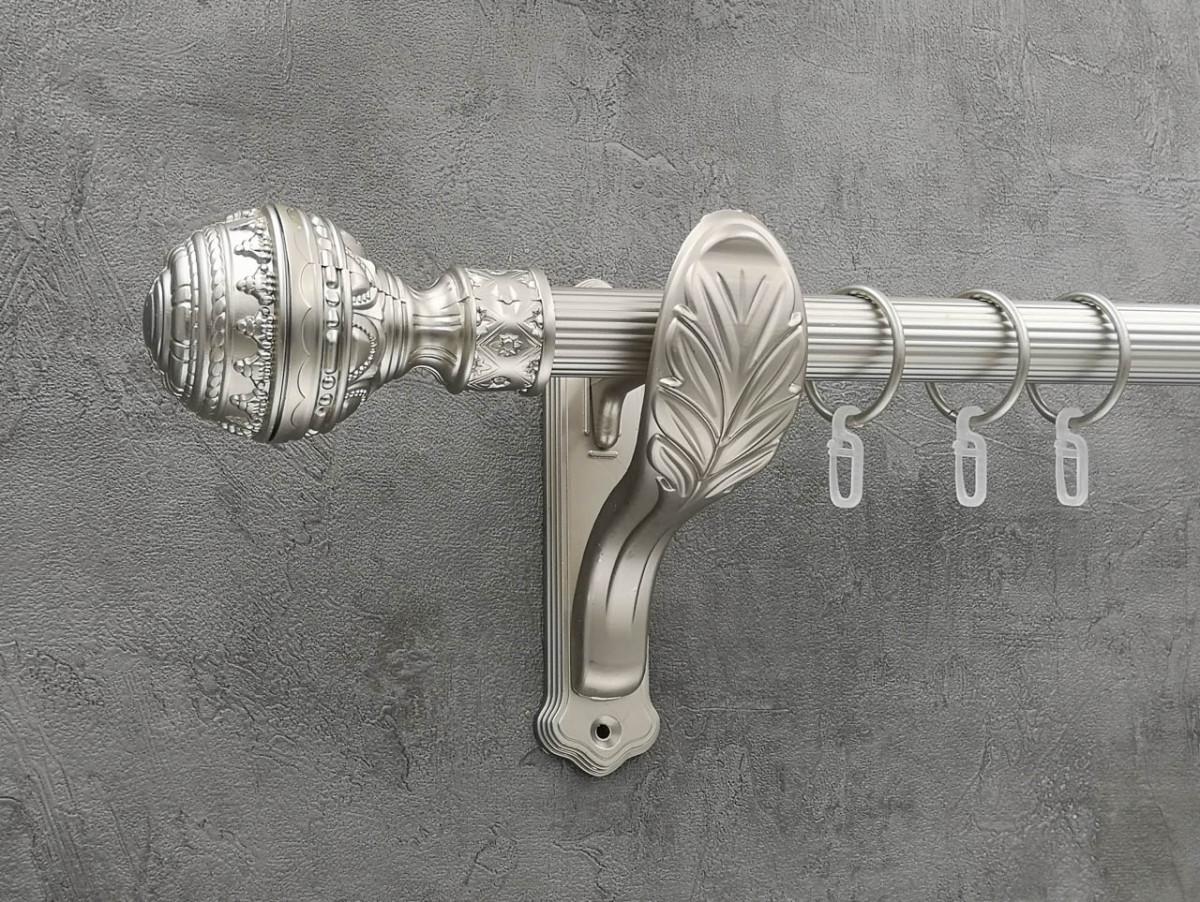 Карниз Quadrum Арабеска рифленая штанга одинарный ретро 25 мм 200 см Сатин (272283976)