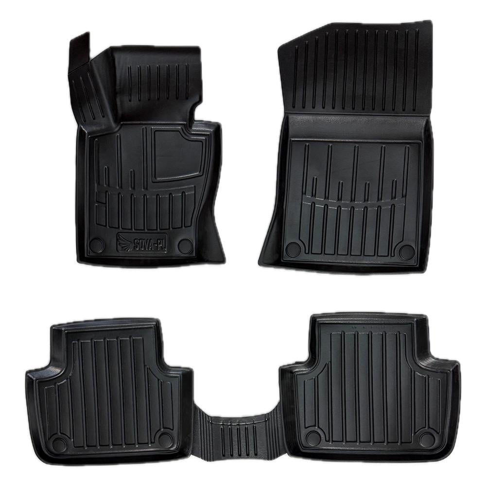 Коврики в салон SOVA-PL для BMW X3 E83 2004-2010 резиновые 5 шт. Черный (28800450)