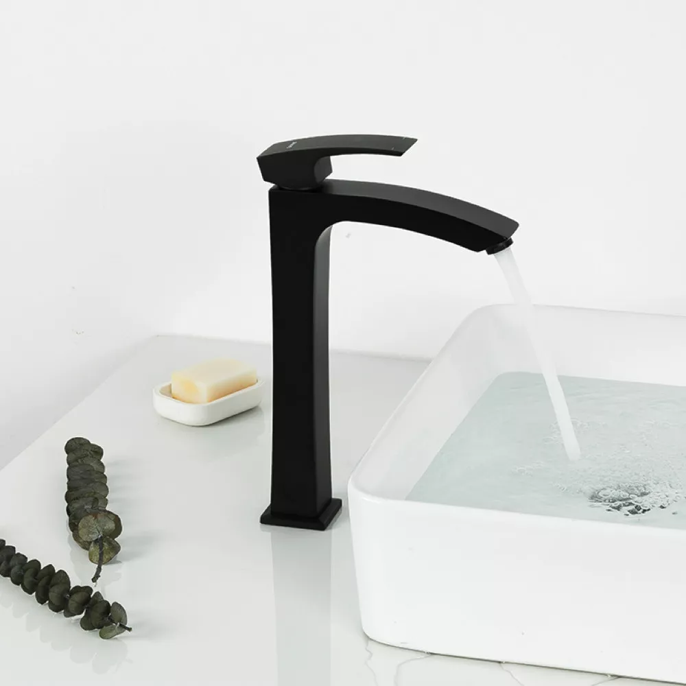 Смеситель для умывальника Gappo G1007-16 Черный (1042406) - фото 2