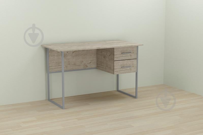 Компьютерный стол Ferrum-decor Дакота 75x140x60 серый ДСП Дуб Шервуд 16мм