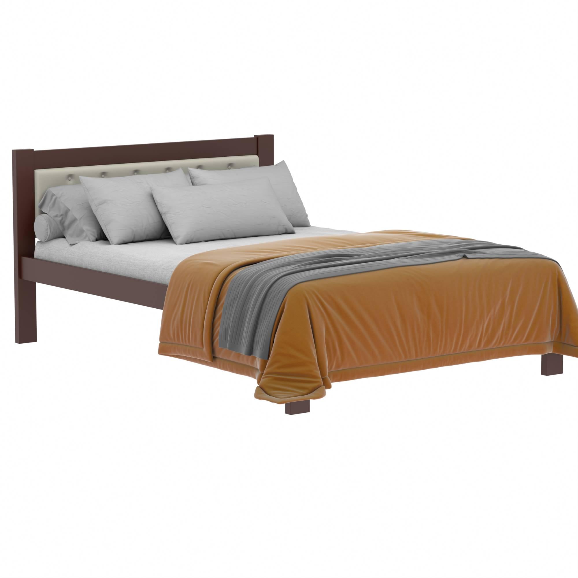 Кровать Версаль J-02 дерево полуторное 120х200 Коричневый (361764) Кровать Версаль J-02 дерево полуторное 120х200 Коричневый (361764)