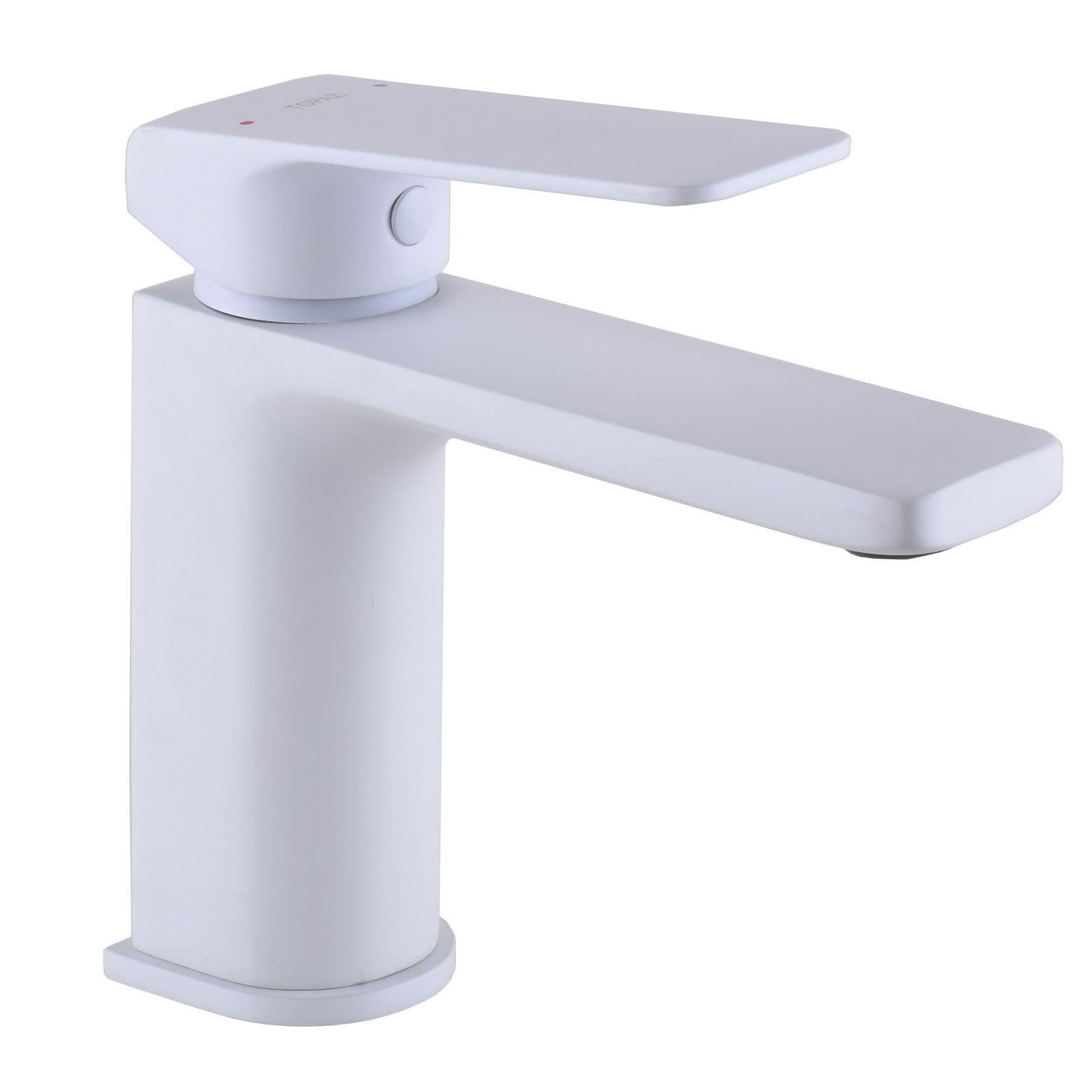 Смеситель для умывальника TOPAZ Белый матовый (22536)