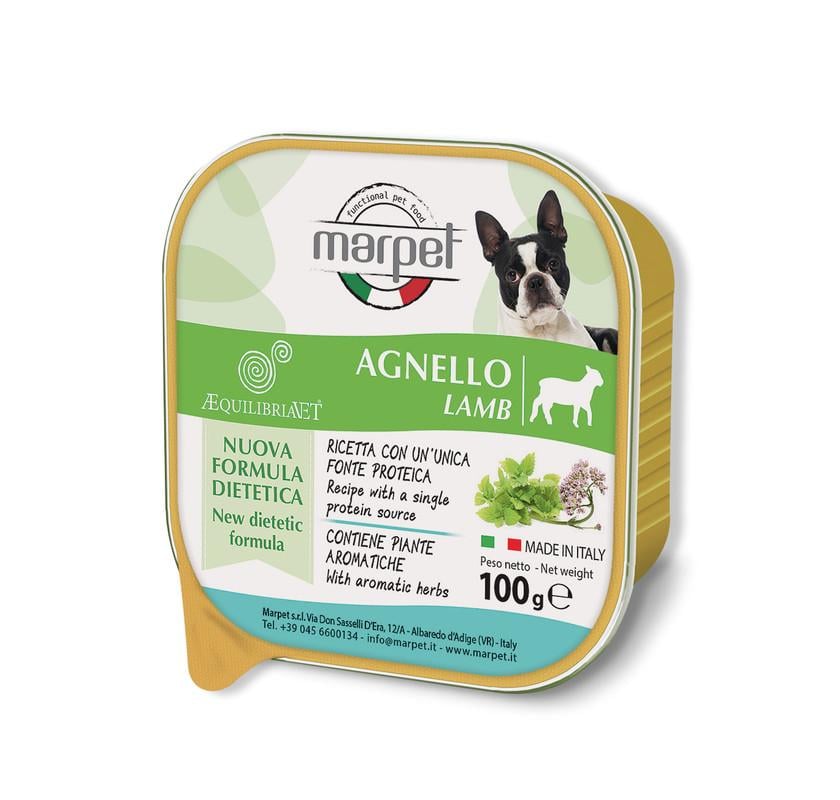 Корм влажный Marpet Aequilibriavet для собак с ягненком 100 г