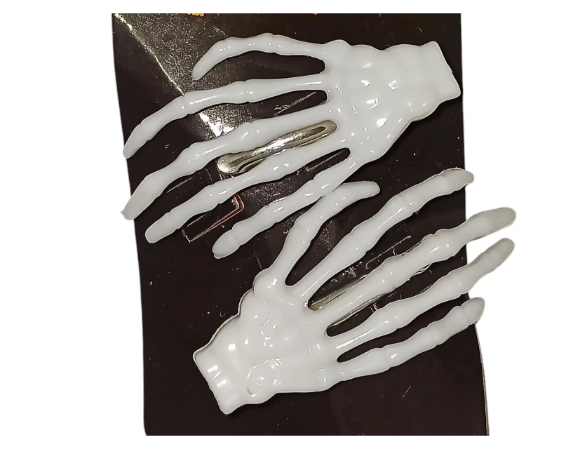 Заколки на Хелловін Скелет One size Білий (703130) - фото 4 Заколки на Хелловін Скелет One size Білий (703130) - фото 4