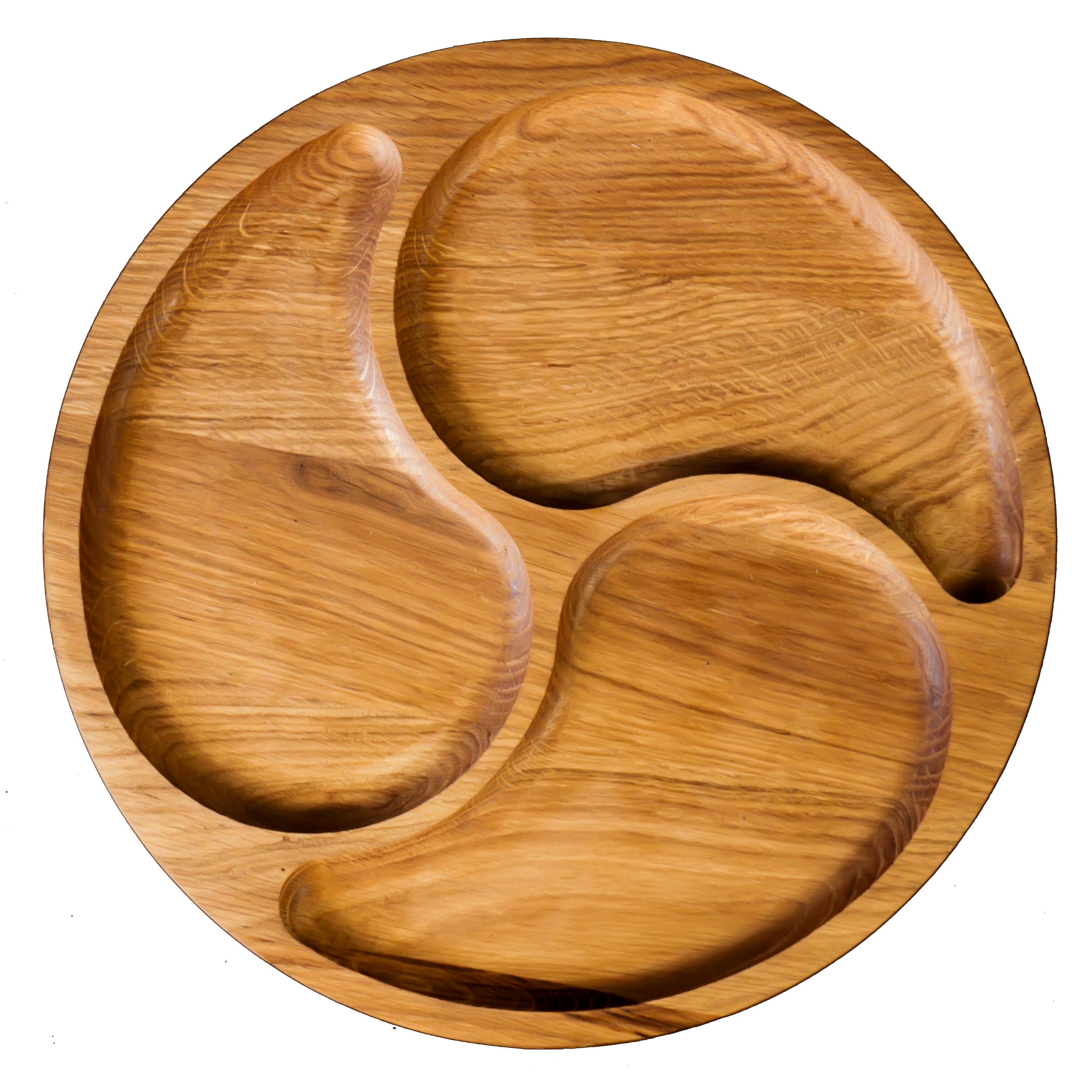 Поднос-менажница TreeVeru ясень 30 см 3 ячейки (6045612)