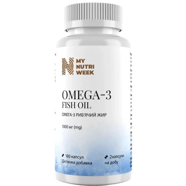 Омега 3 My Nutri Week Omega-3 Fish Oil 1000 мг 180 капс. (000027718)