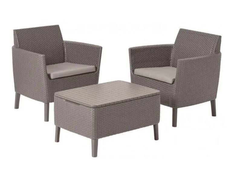 Набор пластиковой мебели для терассы Keter Salemo Balcony Set Капучино (236628)