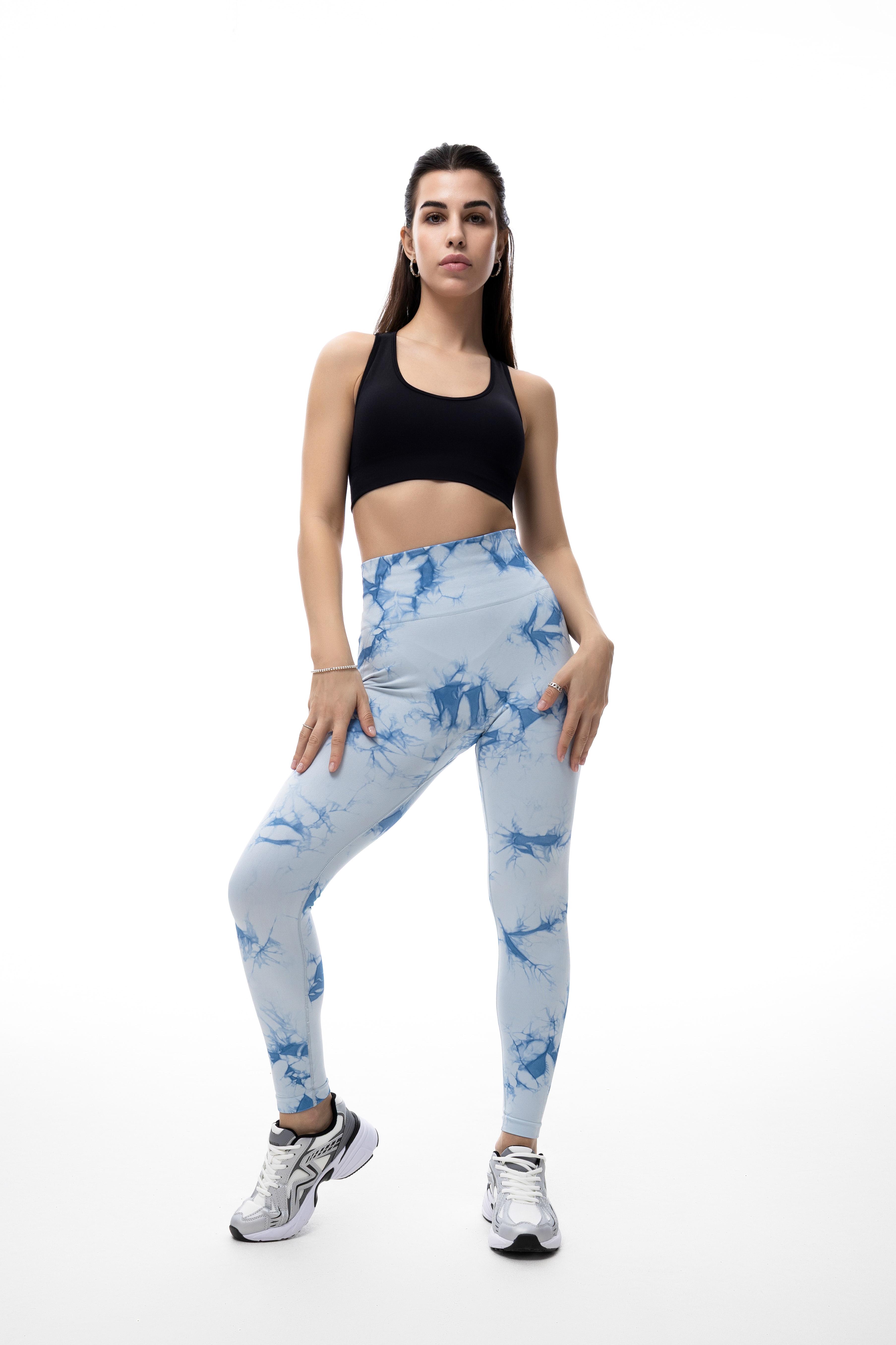 Леггинсы женские спортивные U:na SCULPT 345605 M/L Голубой (345605_M/L)