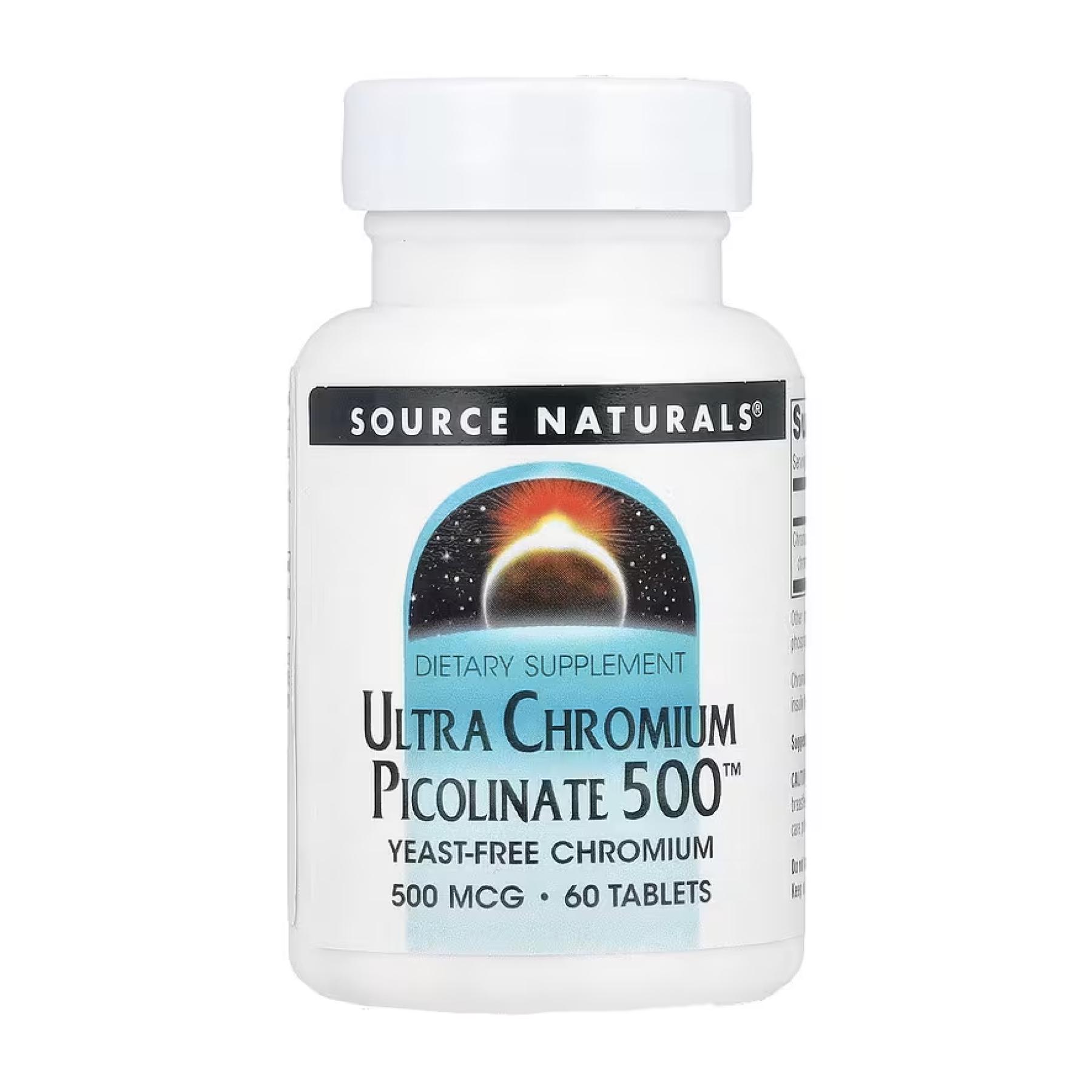 хром Source Naturals Ultra Chromium Picolinate 500 мг 60 таб.