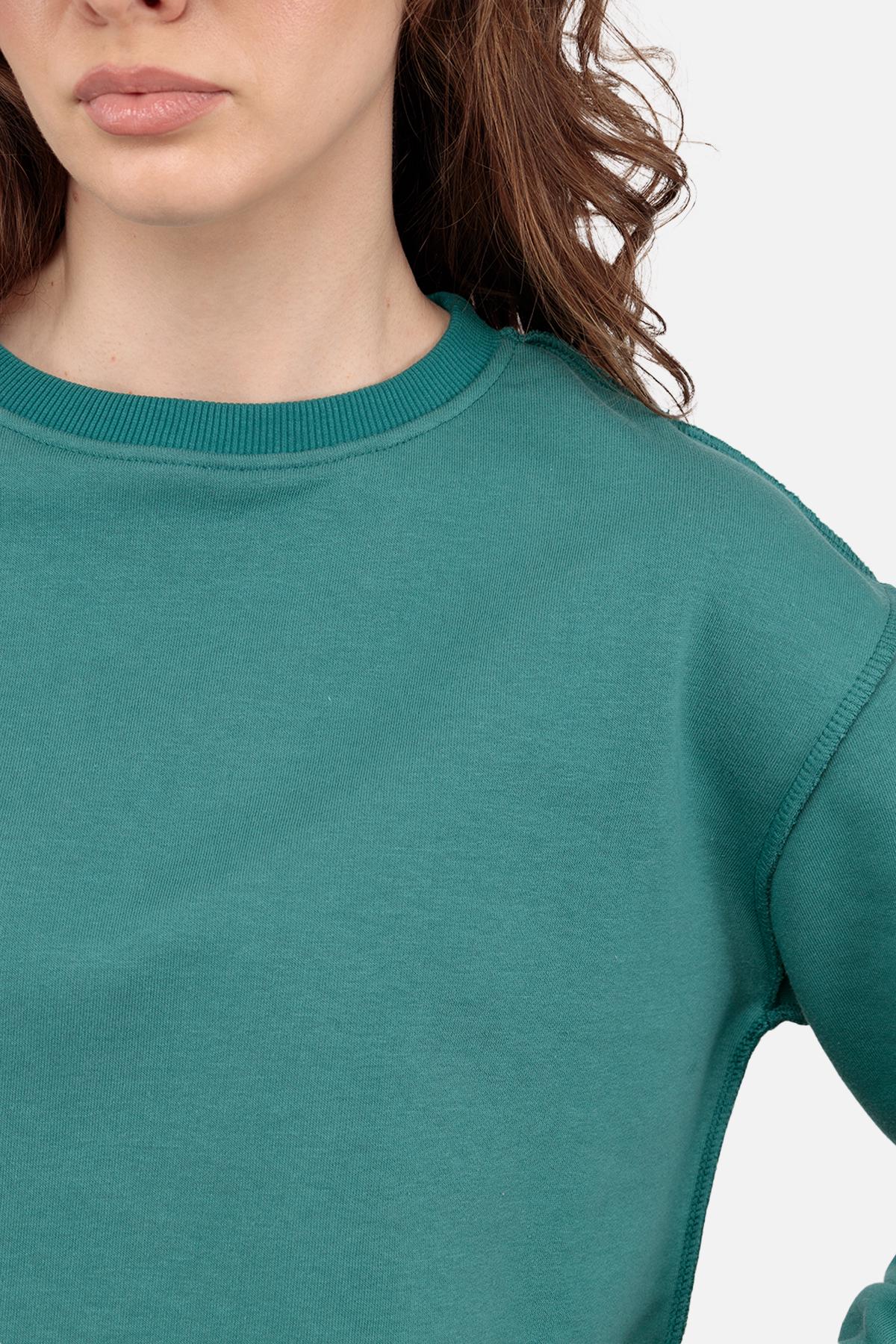 Світшот жіночий ЦБ-00244237 р. 46 Зелений (SKT000978287) - фото 5 Світшот жіночий ЦБ-00244237 р. 46 Зелений (SKT000978287) - фото 5