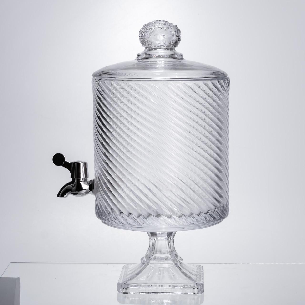 Лимонадница с краном на подставке стеклянная 4,5л Прозрачный (HP-19-3045-8) Лимонадница с краном на подставке стеклянная 4,5л Прозрачный (HP-19-3045-8)