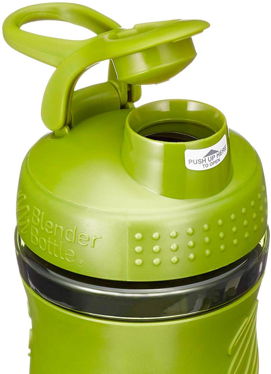 Шейкер спортивний Blender Bottle SportMixer Flip 590 ml Moss Green (18067448) - фото 2