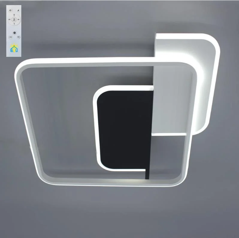 Люстра ESLSE CODE 3S-500х490х55-WHITE/BLACK-220-IP20 с пультом 70W (10434) - фото 5 Люстра ESLSE CODE 3S-500х490х55-WHITE/BLACK-220-IP20 с пультом 70W (10434) - фото 5