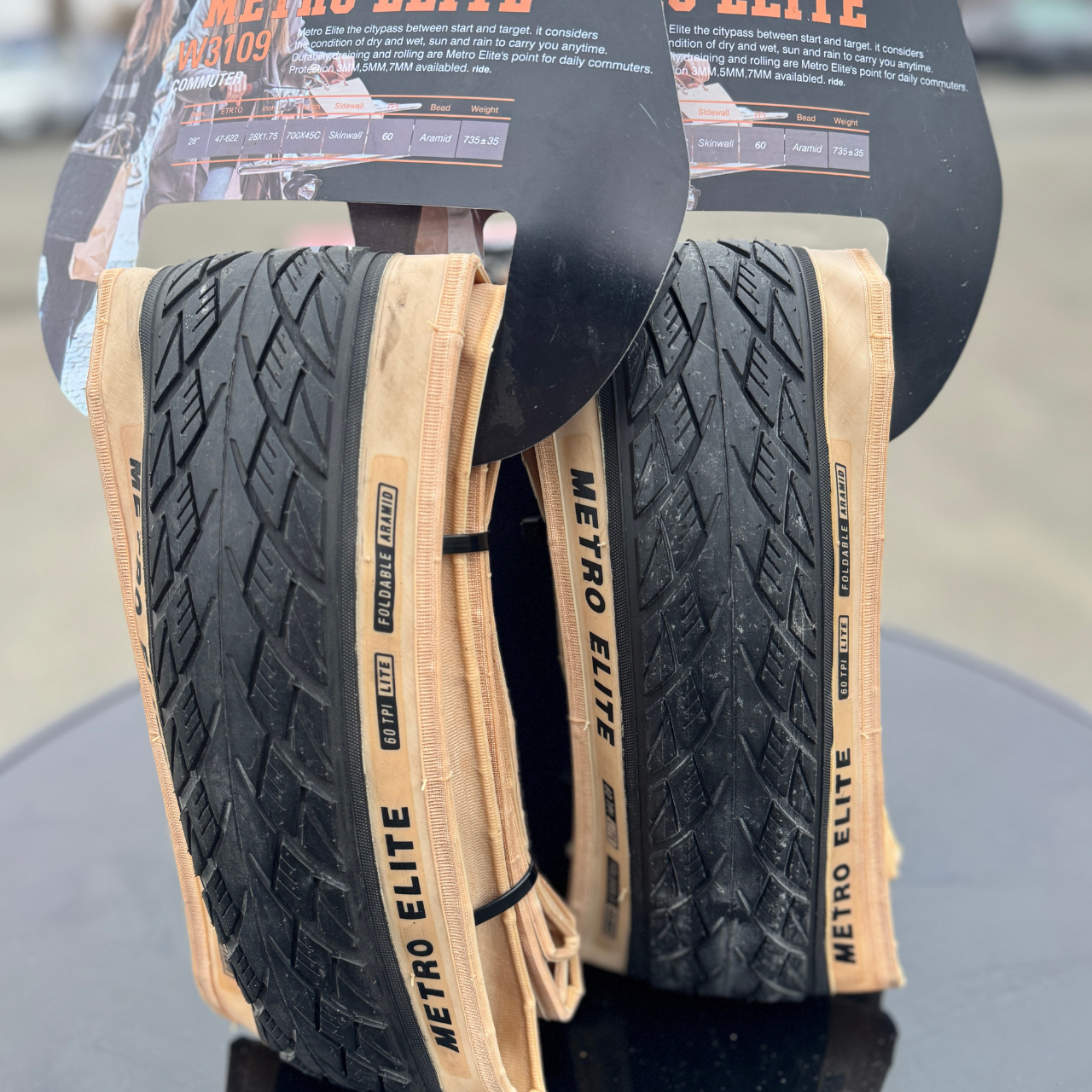 Комплект шин на велосипед OBOR Metro Elite W3109 Foldable 60 TPI SkinWall 700х45C 28"