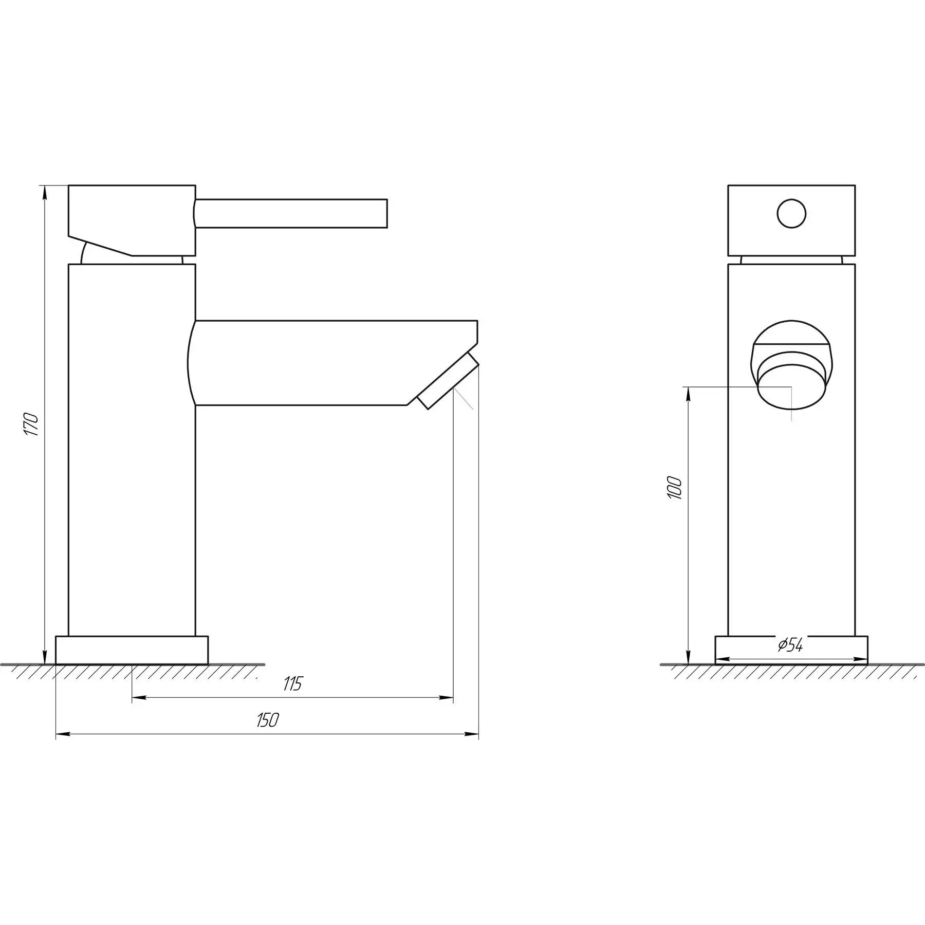 Смеситель для умывальника Globus Lux ALPEN (SBT1-101-BB) - фото 4