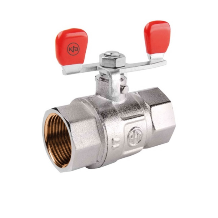 Кран шаровой KFA Armatura 3/4" ВВ прямой латунь (700-120-20)