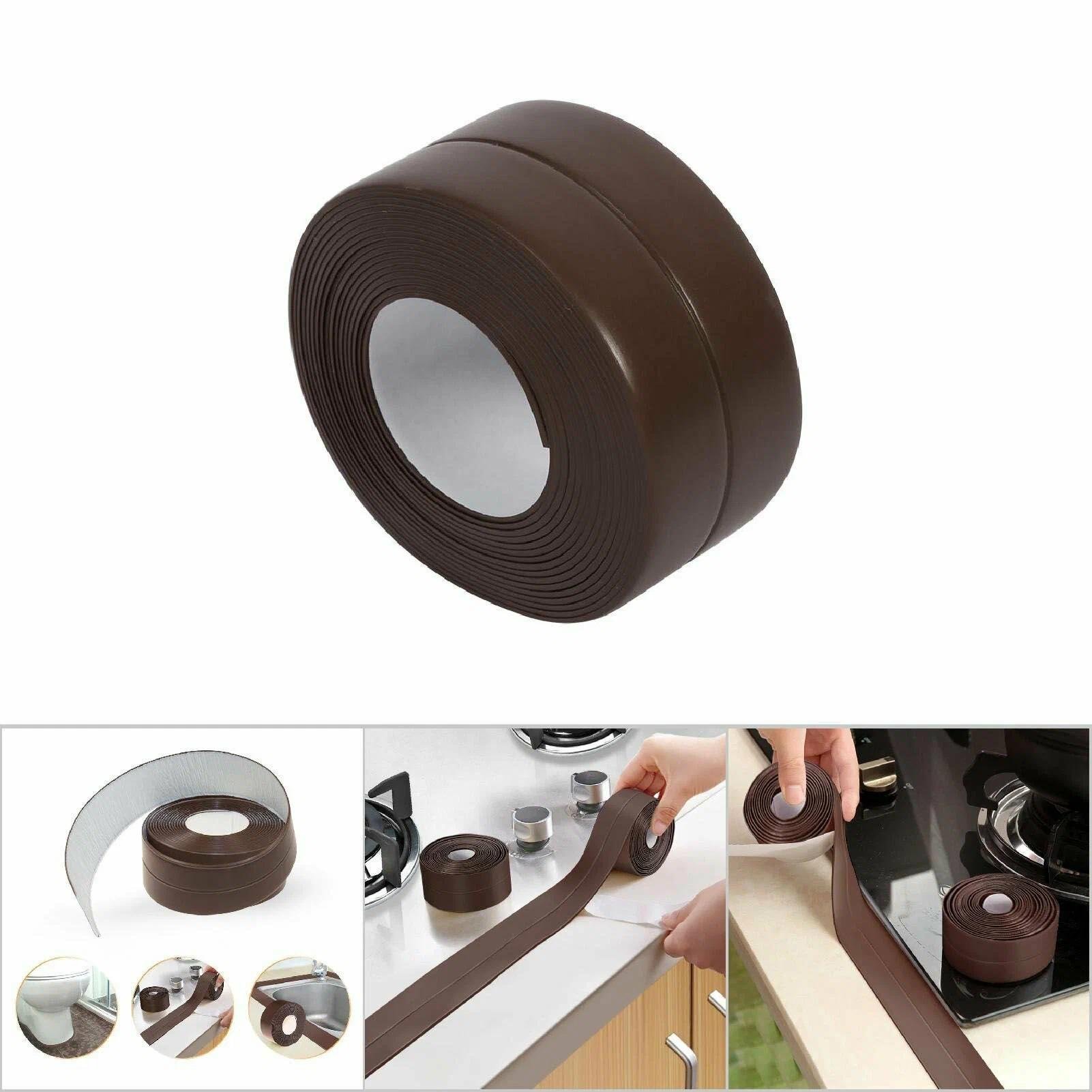 Бордюрна стрічка для ванни 2,2 см х 3,2 м 1 шт. Коричневий (2690224226) - фото 7