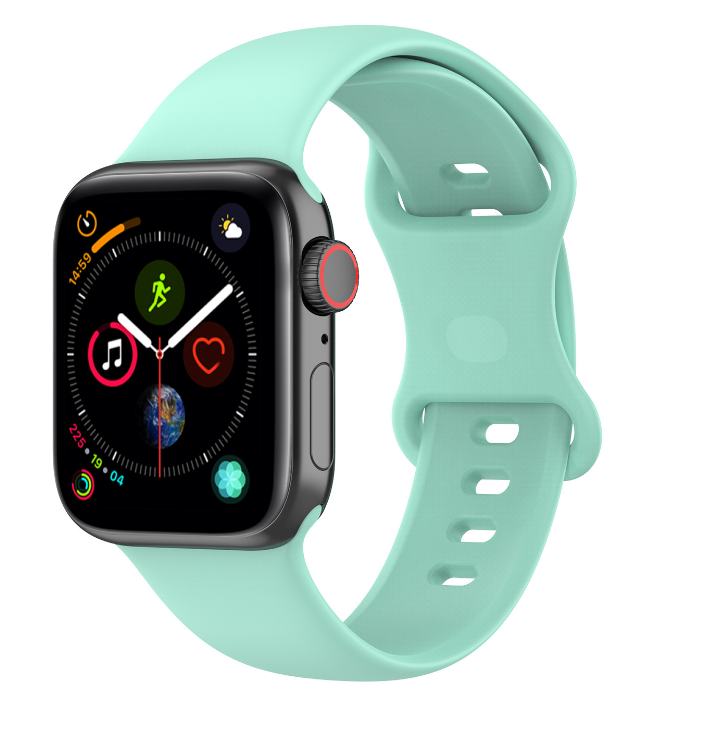 Ремінець CDK для Apple Watch 41 мм Series 7/8/9 M/L Silicone Band Double Loop Mint (014416)
