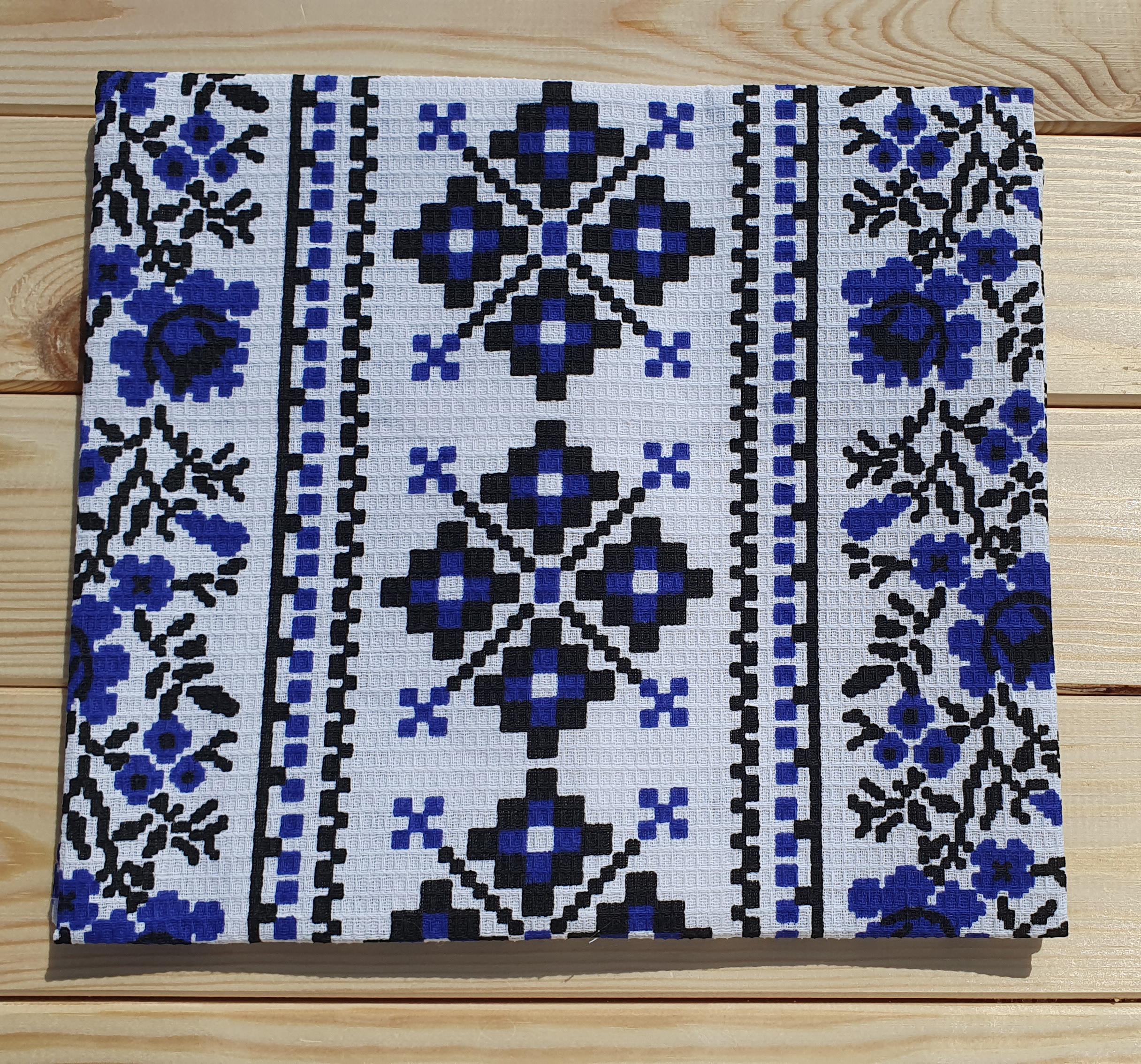 Полотенце кухонное вафельное Вышиванка 50x35 см (156692-MB)