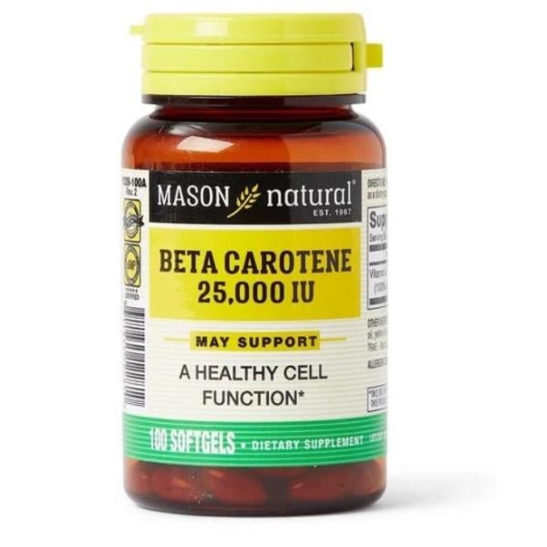 Витамин A Mason Natural Beta Carotene 25000 международных единиц 100 капс. (000021070)