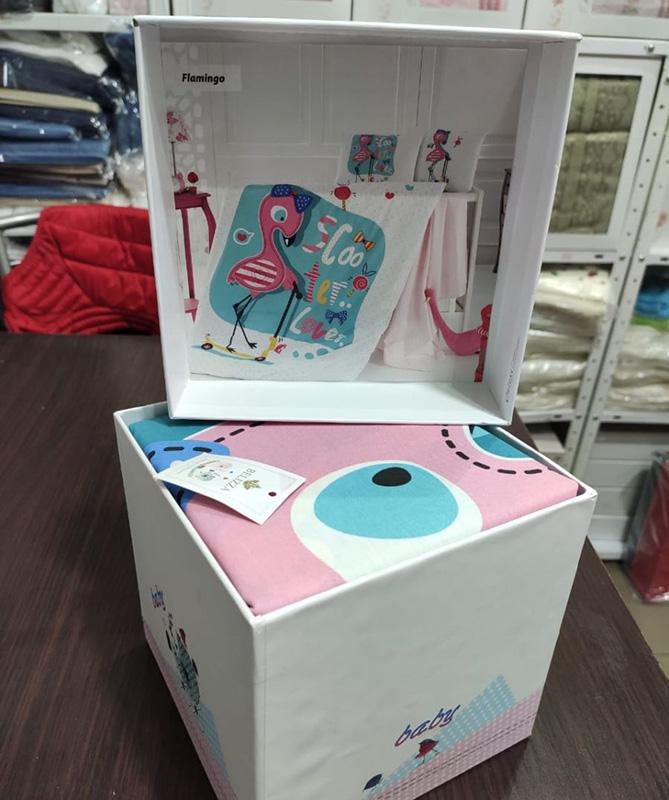 Комплект постельного белья детский BELIZZA для новорожденных Flamingo - фото 3 Комплект постельного белья детский BELIZZA для новорожденных Flamingo - фото 3