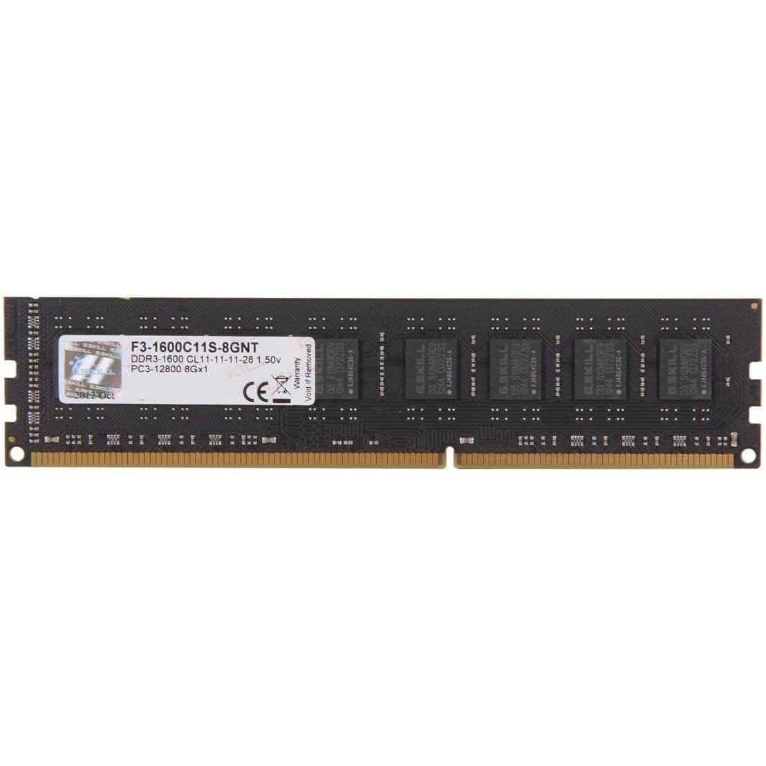 Оперативная память G.Skill Value DIMM DDR3 8 ГБ 1600 F3-1600C11S-8GNT (3228638d)