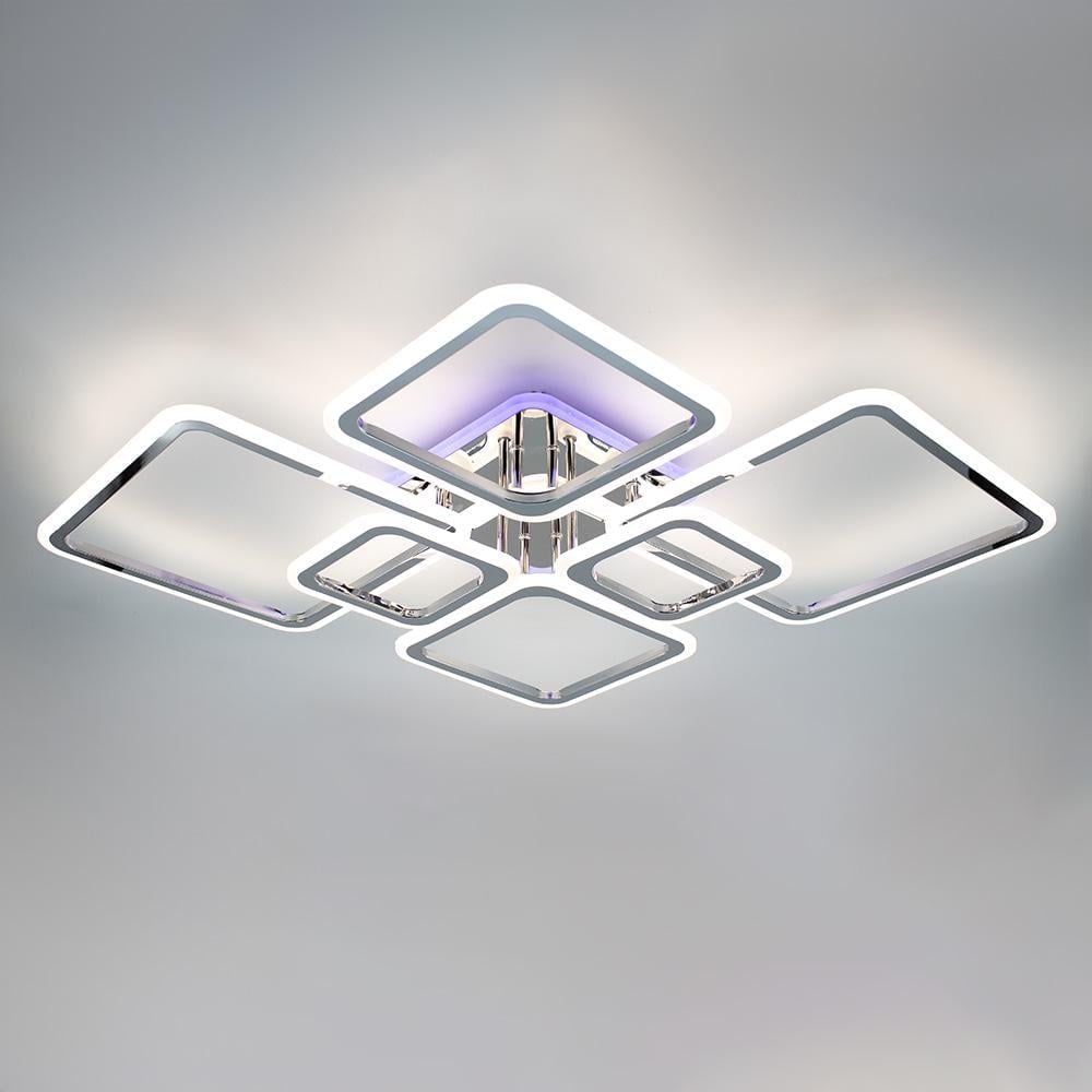 Люстра-смарт світлодіодна ESLLSE OVAL RGB 7S 120 Вт Хром