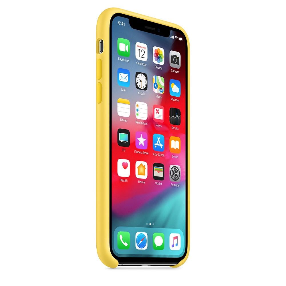Чехол-накладка Apple Silicone Case for iPhone Xs, Canary Yellow (HC)
