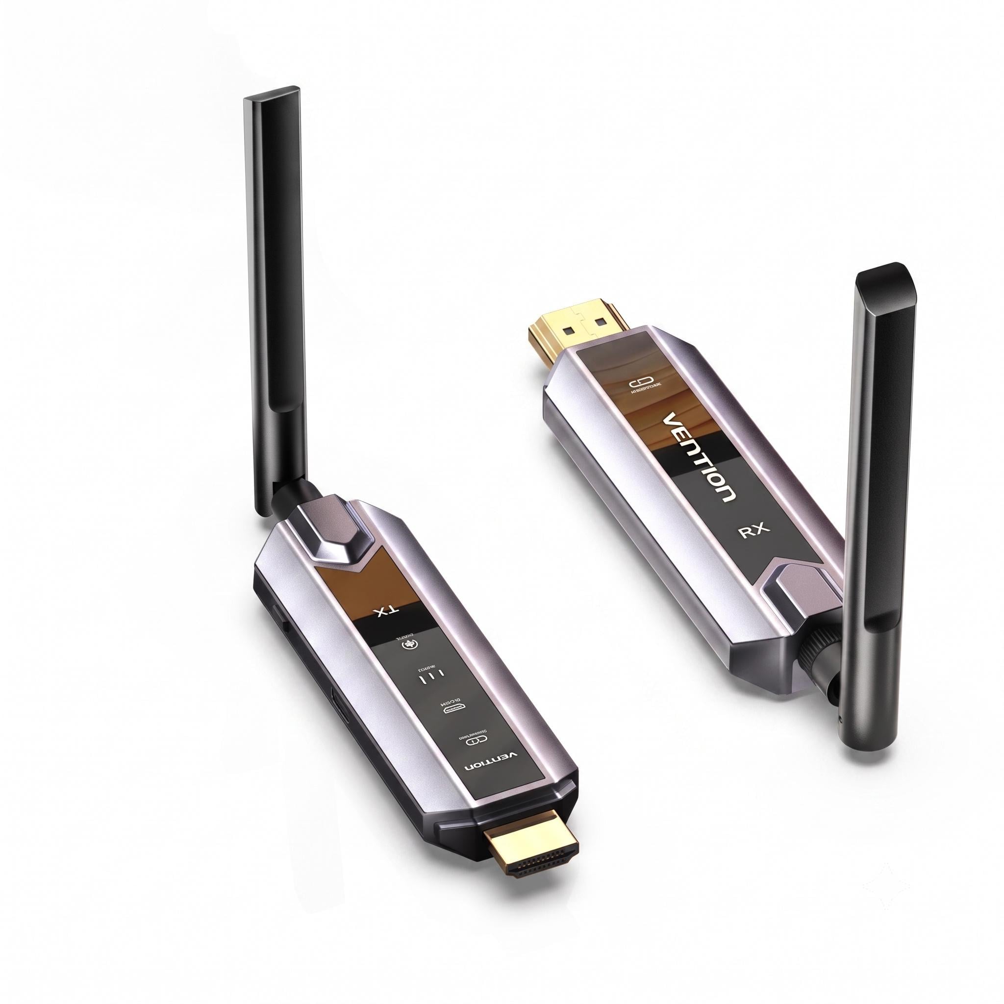 Экстендер HDMI беспроводной Vention 1 TX/1 RX до 200 м Серый (ADPH0-1)