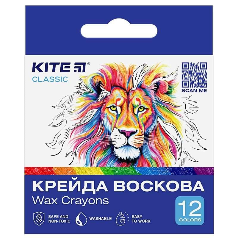 Мел KITE Classic восковой 12 цветов (4063276186171 K-070 67631)