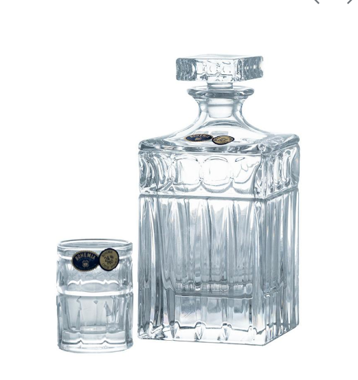 Набор хрустальный для виски Bohemia Paul штоф 900 мл/стаканы 50 мл 7 шт. (2666443898)