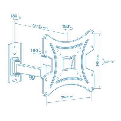 Кронштейн Walfix R-343B 15-42" 200х200 - фото 2