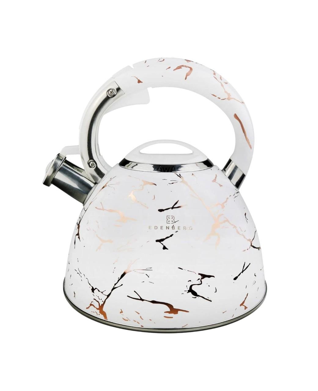 Чайник для плити н/ж сталь зі свистком 3 л Білий (MX-00009556W)