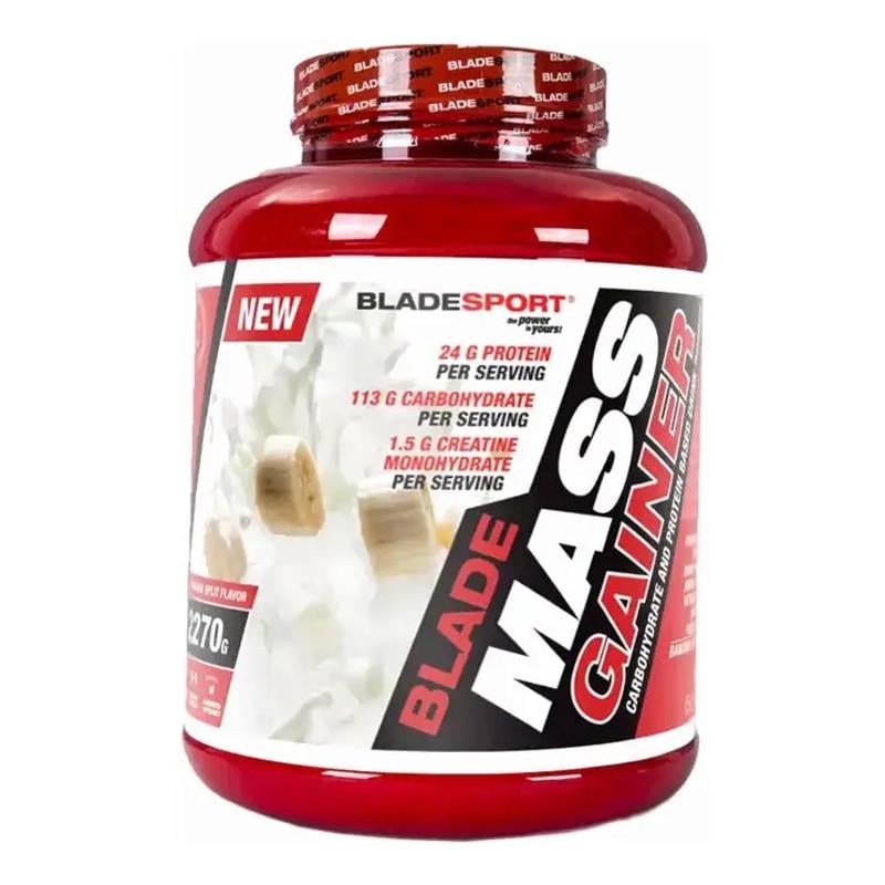 Гейнер високовуглеводний BLADE Sport Mass Gainer Банановий спліт 2,27 кг (22886-01)