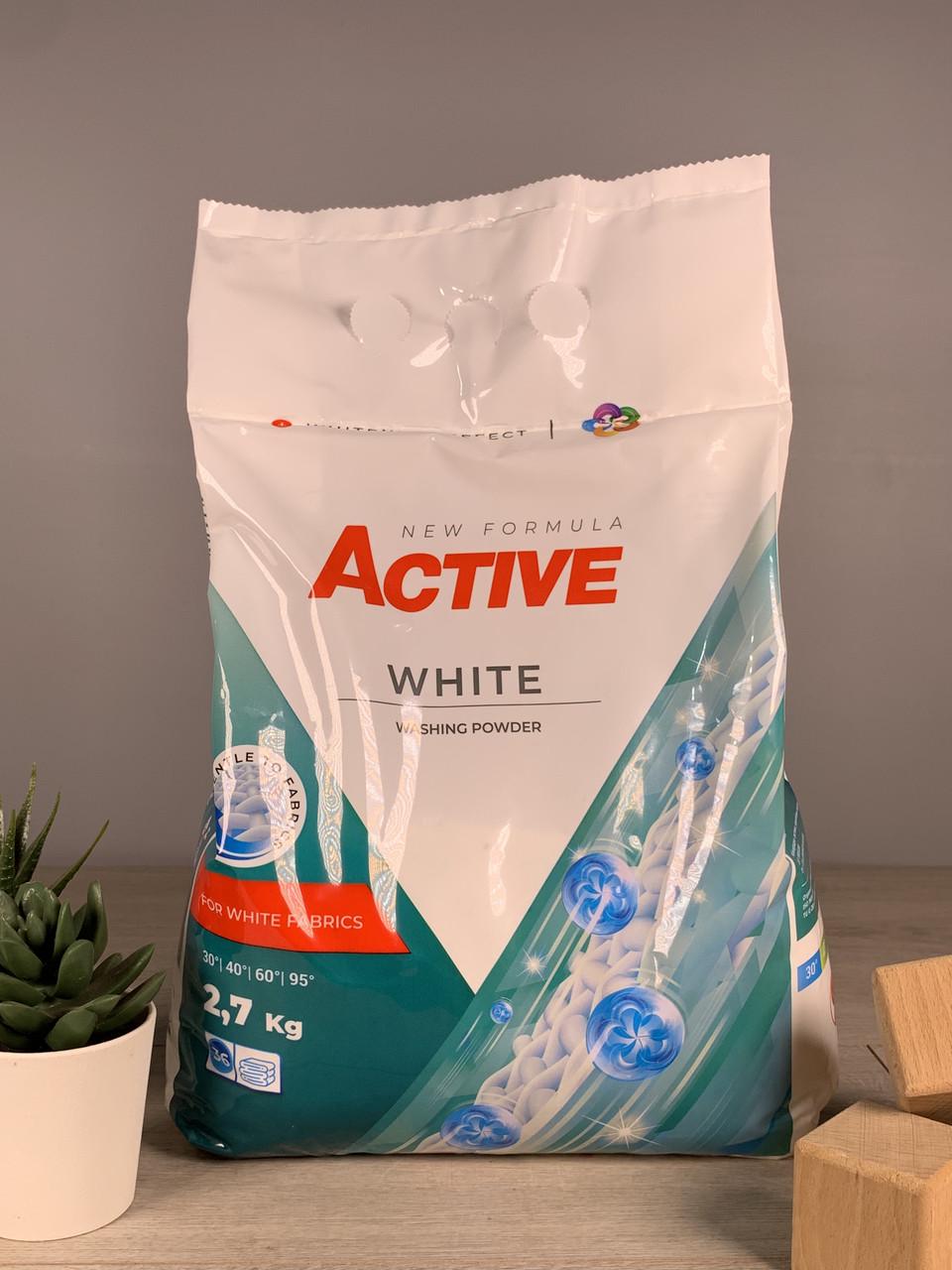 Порошок для стирки в пакете Active White 2,7 кг 36 стирок (1900162970)