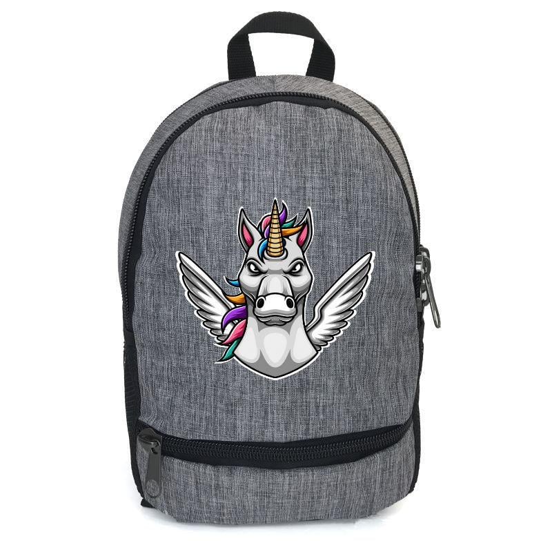 Школьный рюкзак детский Cappuccino Toys EDN-0039 с принтом Unicorn 12,5 л Серый (1369989231)