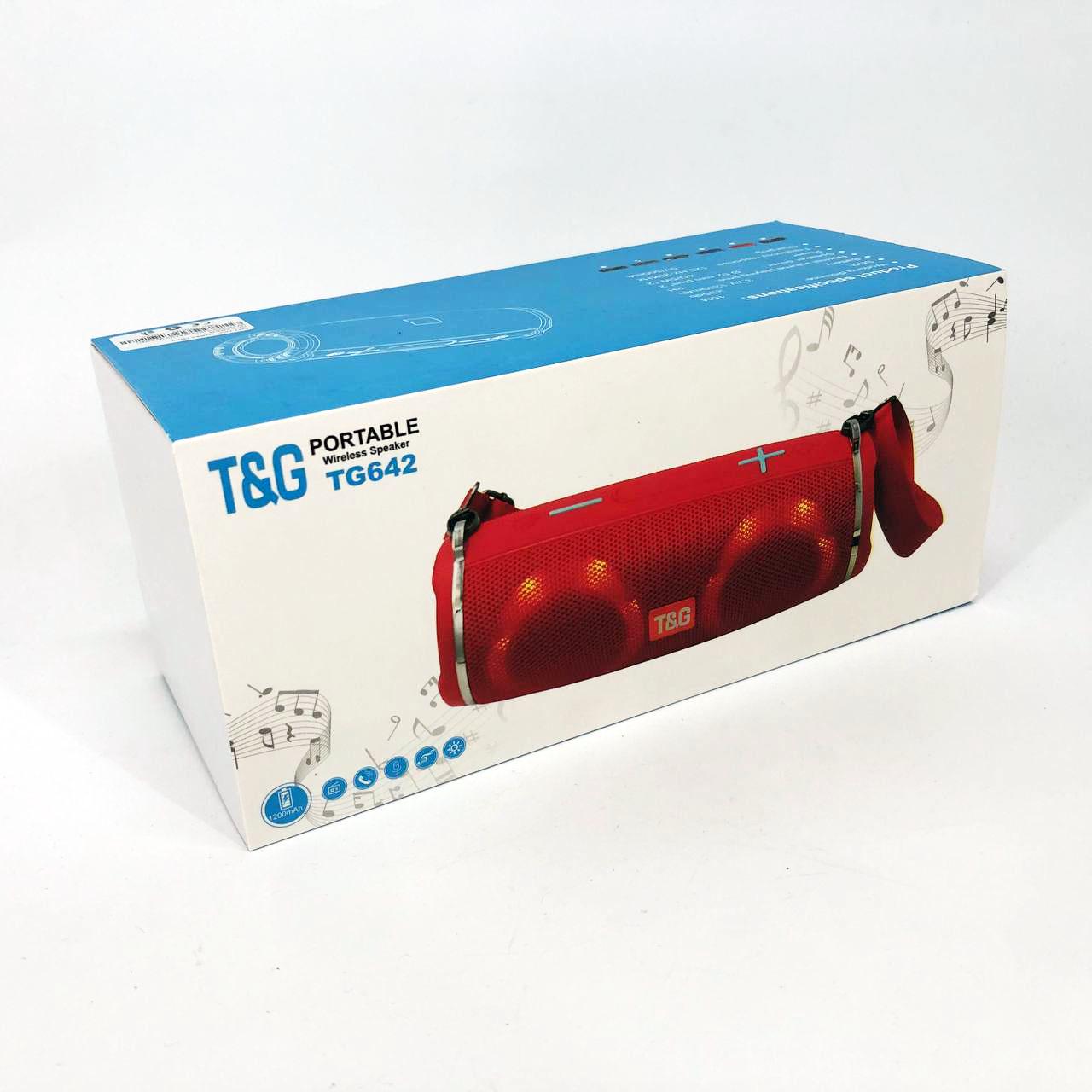 Портативна колонка з RGB підсвічуванням та ремінцем Сірий (TG642) - фото 4