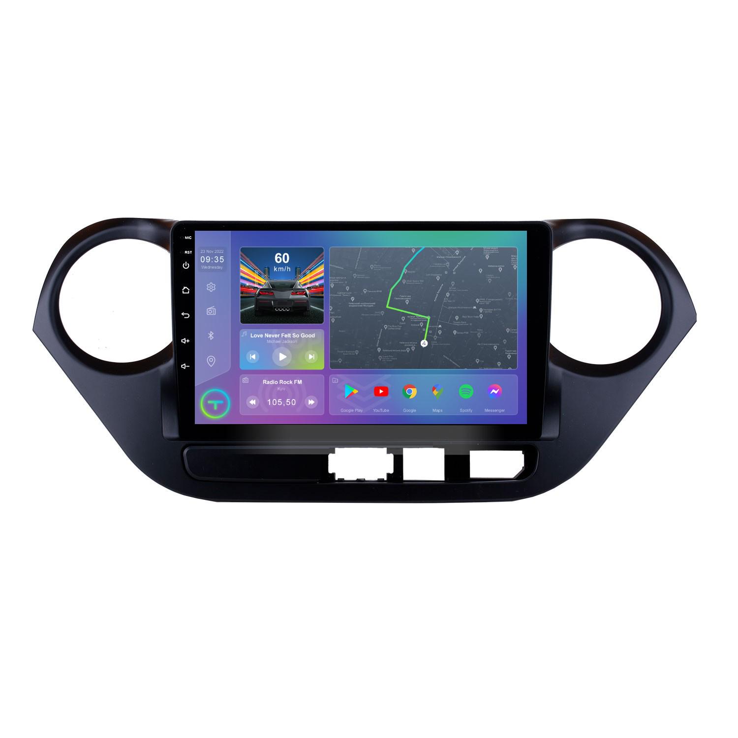 Автомагнитола штатная Torssen F96128 для Hyundai I10 2013-2016 г. 4G/Carplay/DSP 6/128 GB 9" (202270531)