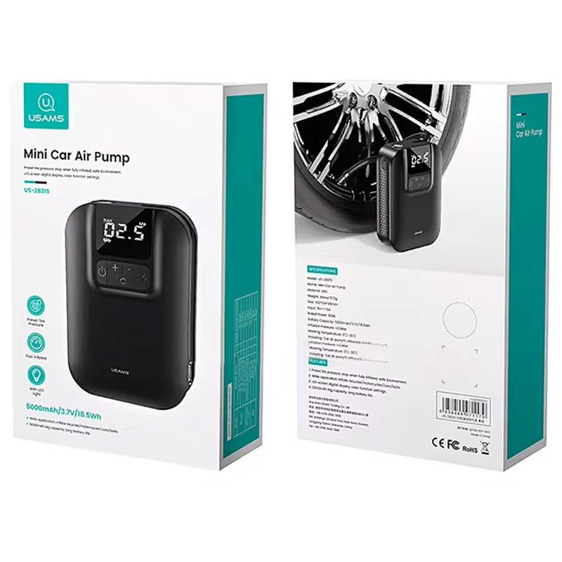 Насос автомобильный портативный Usams US-ZB215 Mini Car Air Pump Black (00000070770_1) - фото 6 Насос автомобильный портативный Usams US-ZB215 Mini Car Air Pump Black (00000070770_1) - фото 6