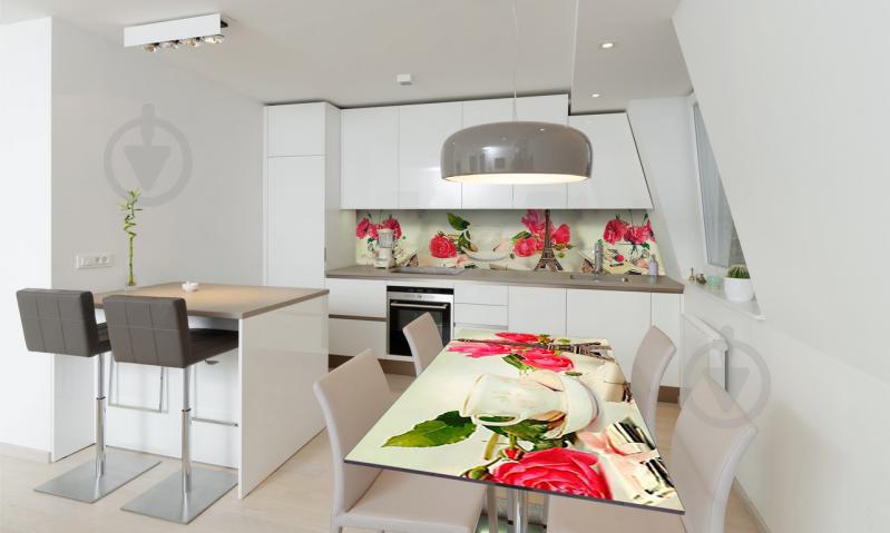 Наклейка виниловая на стол Zatarga «Париж и Розы» 650х1200 мм Z180426/1st