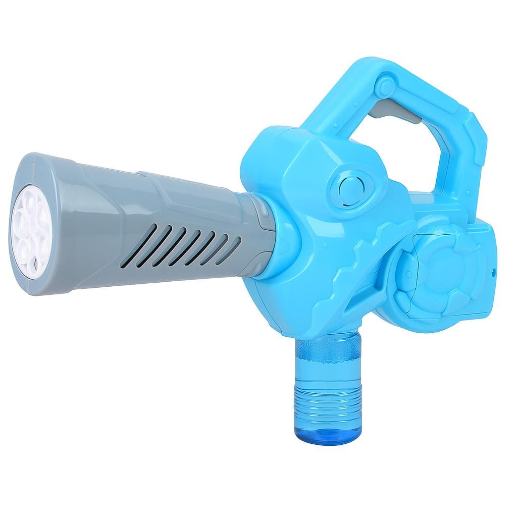 Бластер для мыльных пузырей DE-17 со звуковыми и световыми эффектами от батареек Голубой (27088671)