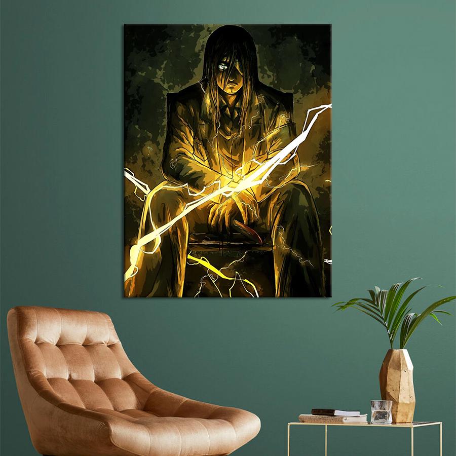 Настенний декор Герой аниме Атака титанов 80x60 см (YA-29)