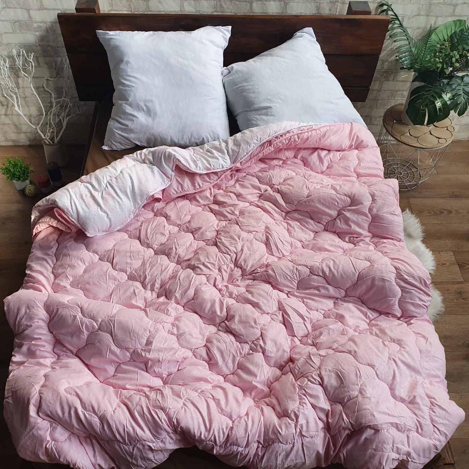 Одеяло полуторное 4 сезона бело Розовый